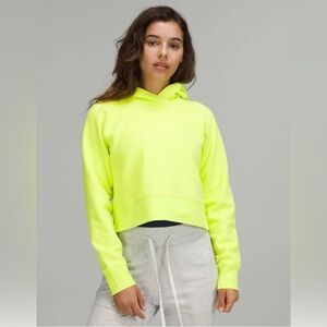 Lululemon Loungeful Cropped Hoodie in Electric Lemon